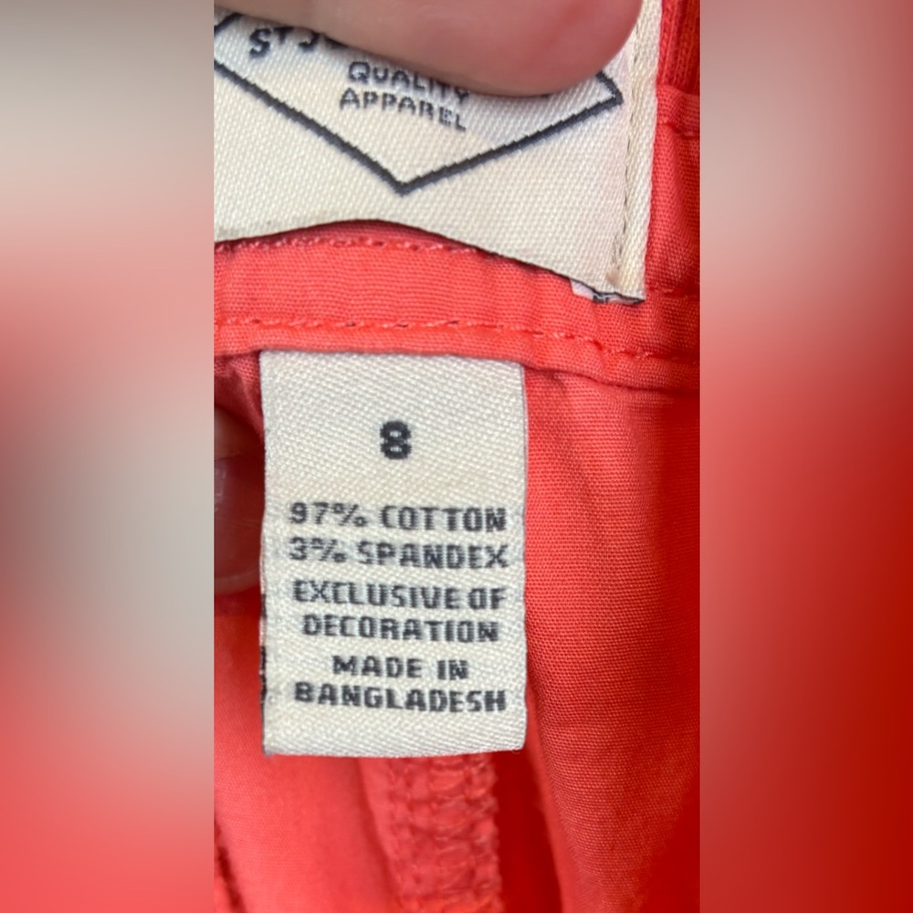 St. John's Bay Women's Mid Rise Bermuda Cargo Shorts with Tie Hems Size 8 - Picture 6 of 7